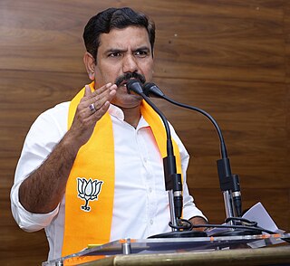 <span class="mw-page-title-main">B. Y. Vijayendra</span> Indian politician and president of bjp karnataka