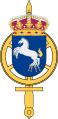 Blason du Försvarsmaktens underhållscentrum, qui fait partie des forces armées suédoises