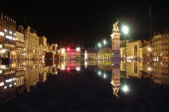 La place de Jaude de nuit