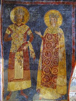 Emperor Constantine Tikh Asen and his wife Irina.