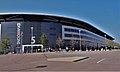 The exterior of the east stand in September 2020