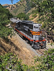 A passenger train on the Niles Canyon Railway. NCRyTrain2006.jpg