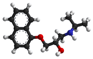 <span class="mw-page-title-main">Propranolol</span> Beta blocker drug