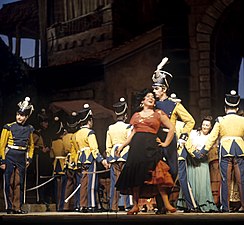 Carmen (Irina Arkhipova) a José (Vladislav Pyavko); Theatr Bolshoi 1972