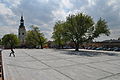 St Marcin and Małgorzata Church seen from market square/Kosciół świętych Marcina i Małgorzaty widziany z rynku