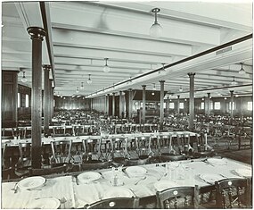 三等艙餐廳（Third class dining saloon）