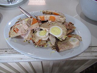 <span class="mw-page-title-main">Chicken galantina</span> Filipino stuffed chicken dish