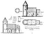 Dagstorp church in Sweden in the mid 1800's. Drawing: Nils Månsson Mandelgren, published 1883.