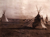 Blackfoot-tipi's, E.S. Curtis, 1900