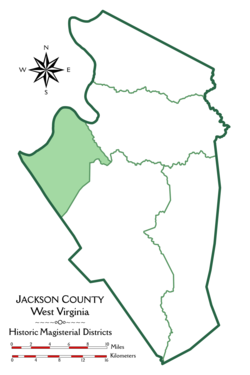 Location of Union District in Jackson County