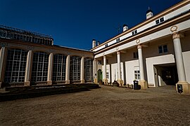 Kroměříž - Květná zahrada - Baroque Flower Garden 1665-1675 by Italian architects Filiberto Lucchese & Giovanni Pietro Tencalla - Neoclassical Palm Conservatory & Entrance Building 1845 by Anton Arche - UNESCO heritage site 04.jpg