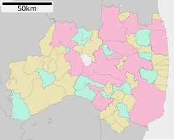 西七日町の位置（福島県内）