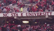 A 'T' goes missing during the 2006 GT-NC State football game. Ncstaestole.jpg