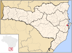 Localização de São José em Santa Catarina