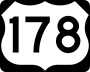 U.S. Route 178 marker