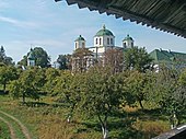 Holy Transfiguration Monastery. View from the walls of the monastery.