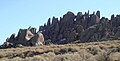 Jagged rock formations in the Alabama Hills