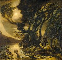 Albert Pinkham Ryder, Siegfried and the Rhine Maidens (1888 - 1891), National Gallery of Art, Washington, DC