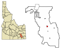 Location of McCammon in Bannock County, Idaho.