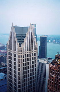 Ally Detroit Center Skyscraper and office building in Detroit, Michigan, USA