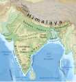 Geographische Übersicht des Indischen Subkontinents