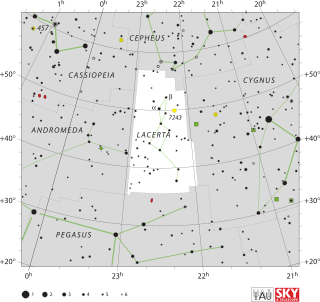 <span class="mw-page-title-main">Lacerta</span> Constellation in the northern celestial hemisphere