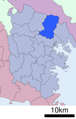 Kōhoku'nun Yokohama'daki konumu