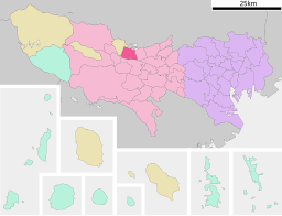 Musashimurayamas läge i Tokyo prefektur