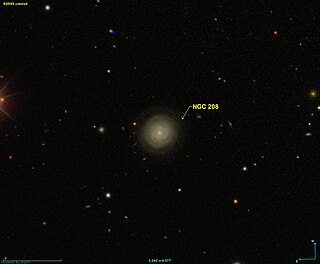 <span class="mw-page-title-main">NGC 208</span> Spiral galaxy in the constellation Pisces