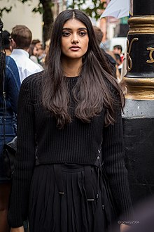 British fashion model Neelam Gill at London Fashion Week Neelam Gill 2015.jpg