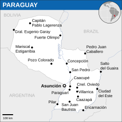 موقعیت Paraguay