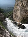 Vue depuis le haut de la cascade.