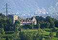 Schloss Wolfurt, im Hintergrund Schwarzach und Dornbirn