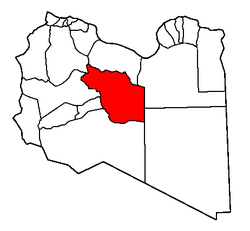 محدوده فعلی استان جفره لیبی