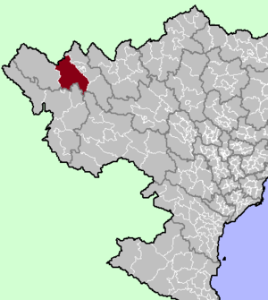 District location in northern Vietnam