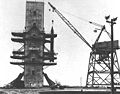 Épreuve du missile Redstone sur le Static Test Stand (1956).