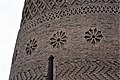 Geometric decoration in pure bricks. Emin minaret, 1777, détail. Turfan