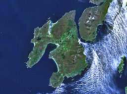 Satellitbild från NASA över Islay.