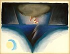 O'Keeffe, Una tempesta, 1922, pastel sobre paper, muntat en una il·lustració sobre taula, 18.3 per 24.4 polzades (46.4 × 61.9 cm) Metropolitan Museum of Art