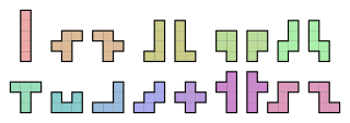 <span class="mw-page-title-main">Pentomino</span> Geometric shape formed from five squares