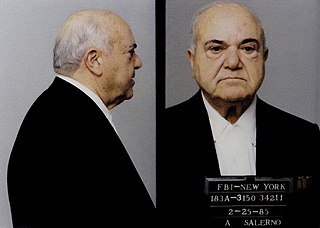 <span class="mw-page-title-main">Anthony Salerno</span> American mobster (1911–1992)