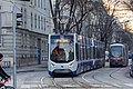 Der Wagen 508 in der Flur­schütz­stra­ße in Wien.