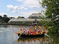 Glass art and the Palm House of Kew Gardens, London.