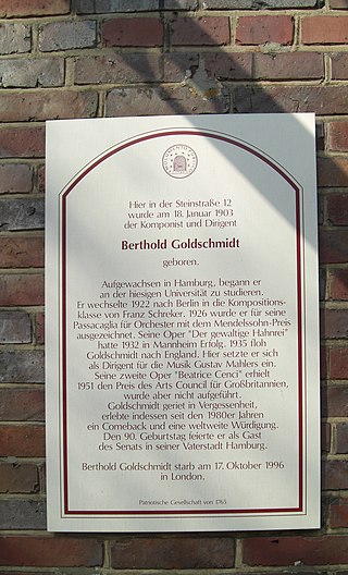 <span class="mw-page-title-main">Berthold Goldschmidt</span> German Jewish composer