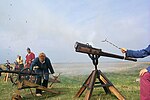 Reconstructed gun from medieval time.