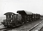 Goods train pulled by Locomotor No. 279, in the railyard in Amersfoort; 1961.