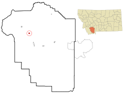 Location of Sheridan, Montana