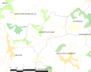 Poziția localității Croizet-sur-Gand