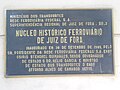 Placa de inauguração do Núcleo Histórico Ferroviário de Juiz de Fora (30 de setembro de 1985)