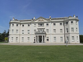 Saltram House, south (main entrance) front, with the Parker arms in the pediment SaltramHouse Devon SouthFront.jpg